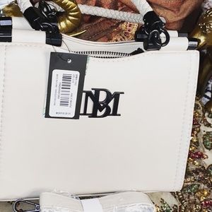 NWT Off White Badgley Mischka Leather Bag
